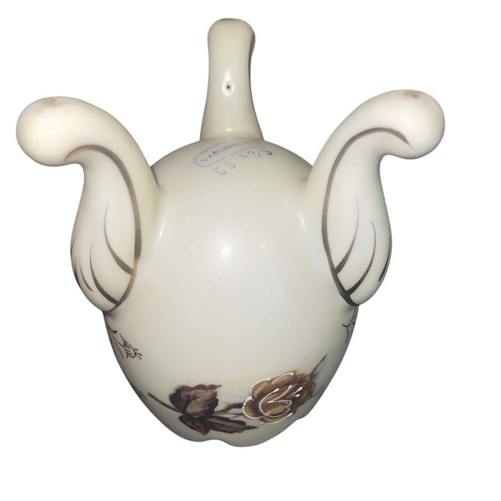 Vintage Porcelain Egg Cup Holder Floral Gold Trim Decorative Accent - Picture 11 of 16